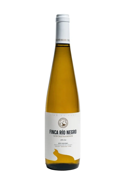 Botella de Finca Río Negro blanco, fotografía oficial de la bodega