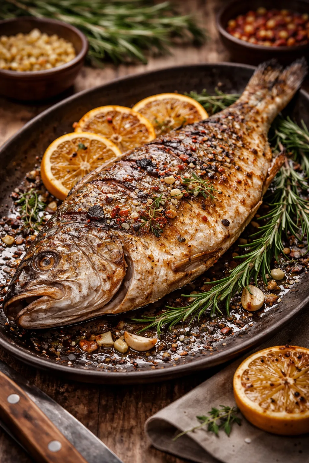 Pescado a la brasa de El Rosetón